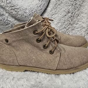 BearPaw Brown and Tan Ankle Boots